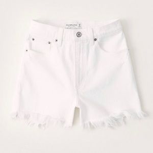 White high rise 4 inch shorts